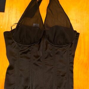 Princess Polly Black Sheer Halter Corset